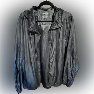 Hurley Hooded Black Windbreaker Overcoat